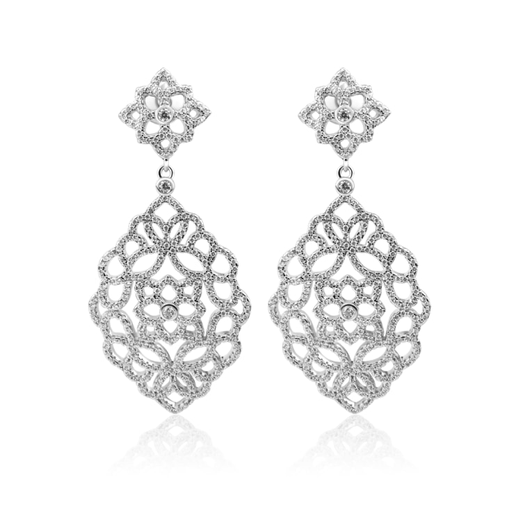 Boucles d'oreilles Excellence Argent 925 Rh